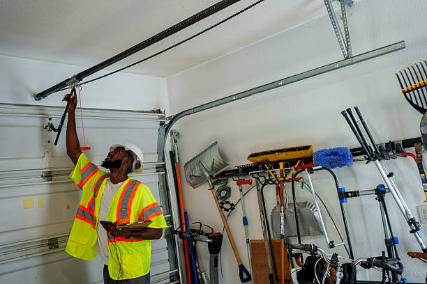 Professional Garage Door Panel Replacement technician working in Montcalm County County, MI